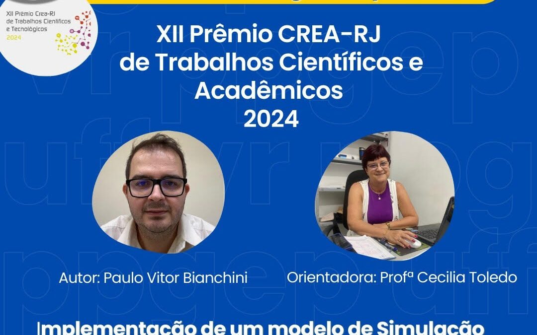 Aluno da UFF é premiado no XII Prêmio Crea-RJ de Trabalhos Científicos e Tecnológicos